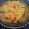 El cooksnap de Marcial Parra cuando hizo Curry de salchichas.