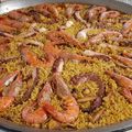 El cooksnap de Empar cuando hizo Paella de pulpo y gambones.