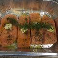 El cooksnap de Alheniel (LAB Humo y Grasa) cuando hizo Salmón al Horno con Mantequilla Aromatizada.