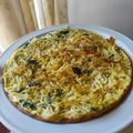 El cooksnap de Maria Celeste Escalante cuando hizo Tortilla de fideos rellena con tomate y muzzarella .