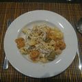 El cooksnap de jonirekony cuando hizo Pasta con gulas y gambas.