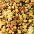 Sadaf Shoaib Vohra's cooksnap of when they made Chana chaat plate.
