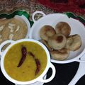 Rimjhim Agarwal's cooksnap of when they made Dal Bati Churma.