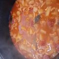 El cooksnap de Adriana Labriola cuando hizo Guiso de mondongo.