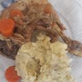 El cooksnap de Marisa Zuliani cuando hizo Pollo a la cacerola con verduras y puré de papas y arveja.
