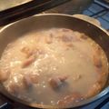 El cooksnap de baarcampos cuando hizo Pollo con crema de verdeo y papas españolas de Bigote Cocina.