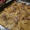 El cooksnap de Ana cuando hizo 🍗🍍Pollo al horno con papas, con jugo de piña y naranja.