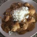 El cooksnap de tonychef cuando hizo Albóndigas en salsa de cebolla con arroz.