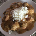 El cooksnap de tonychef cuando hizo Albóndigas en salsa de cebolla con arroz.