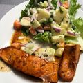 El cooksnap de Soledad Munive cuando hizo Salmón al horno con Naranja y jengibre.