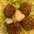El cooksnap de Dos Rombos en la Cocina cuando hizo Falafel con salsa de cerveza y tahini.