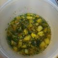 Michael's cooksnap of when they made Mango-Citrus Salsa.