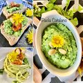 Paola Catalano 's cooksnap of when they made Spaghetti al pesto di tarassaco e mandorle con pomodorini confit.