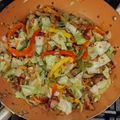 Eric Harster's cooksnap of when they made Italian Sausage and Peppers.