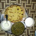 Preety Gupta's cooksnap of when they made Makkai ka roti with sarso saag.