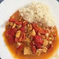 El cooksnap de AnitaAguilas1974 cuando hizo Pollo al curry rojo con leche de coco y guarnición de arroz.