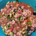 El cooksnap de Ruby Rojas cuando hizo Ceviche de Tilapia y Camarón.