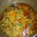 Ulunma Njemanze's cooksnap of when they made Egusi soup with stock fish and beef.