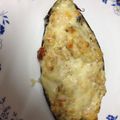 El cooksnap de Isa Sasms Loens cuando hizo Berenjenas rellenas de mejillones y gambas.