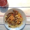 El cooksnap de maria claudia Chona cuando hizo Pasta con bistec en tiras.