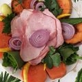 Marcsi Mné Molnár Cooksnap-ja, amikor elkészítette a(z) Fűszeres sós Sütőtökkel AirFryerben - édesburgonyával füstölt sonka receptet.