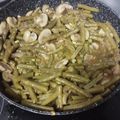 El cooksnap de Chema cuando hizo Judías verdes con champiñones al vino tinto.