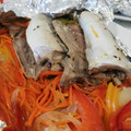 El cooksnap de Blutuz cuando hizo Caballas con patatas y pimientos en papillote.