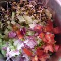 Abhilasha Akhouri का कुकस्नैप जब उन्होंने अंकुरित मूंग बीन सलाद बॉउल(sprouts moong been salad bowl recipe in hindi) बनाया था।