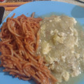 El cooksnap de Faby Barajitas🇲🇽🌻🌻 cuando hizo Spaghetti con crema de chipotle y salchichas.