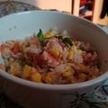 El cooksnap de Mario Salazar cuando hizo Salpicón de arroz con atún....🍷.
