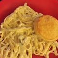 Melissa's cooksnap of when they made Alfredo Sauce.