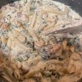 Champagne's cooksnap of when they made Chicken & shrimp Alfredo.