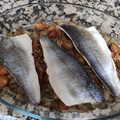 El cooksnap de Rafael Armenta cuando hizo Lomo de dorada al horno sobre cama de setas y piñones.