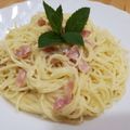 El cooksnap de alejandro dominguez cuando hizo Espaguetis carbonara.