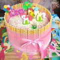 Cooksnap dari Hestri Manda untuk resep Pocky Bday Cake #rainbow base cake# cepet,mudah,juara &tebel dikantong ('')