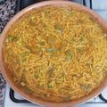 El cooksnap de Oxlo cuando hizo Verduras con fideos.
