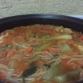 El cooksnap de Ramón Sereno cuando hizo Sopa de fideo con zanahorias.
