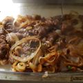 El cooksnap de Beto SantiCer cuando hizo Bisteces encebollados al ajillo.