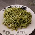 El cooksnap de Carmen Kirchgessner cuando hizo Tallarines con salsa de crema y acelga.