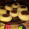 El cooksnap de Analia Ribeiro cuando hizo Ojitos o Pepas de dulce de leche y mermelada de frutilla.