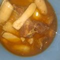 Nosheen Nadeem's cooksnap of when they made Arvi Gosht with chapati.