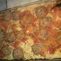 El cooksnap de Noe Gema Leon cuando hizo Spaguetti con estofado de albóndigas.