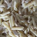 El cooksnap de Jonas Cobos cuando hizo Pasta con pollo y jamón en salsa de nata y vino blanco.