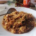 El cooksnap de Natalia Mia cuando hizo Arroz con pollo teriyaki.