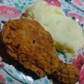 El cooksnap de flor berral cuando hizo Pollo Frito estilo KFC.