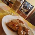 El cooksnap de Sirnery Luna cuando hizo Pollo en salsa de cerveza.