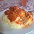 El cooksnap de Cami Pérez cuando hizo Albóndigas en salsa.