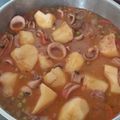 El cooksnap de Cristina Vázquez Castro cuando hizo Guiso de pota con patatas y guisantes.