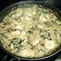 El cooksnap de Mayra Roxana Plata Salgado cuando hizo Pollo con espinaca y champiñones en salsa de queso.