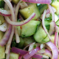 Rob Peter's cooksnap of when they made Marinated Cucumber Red Onion Salad.